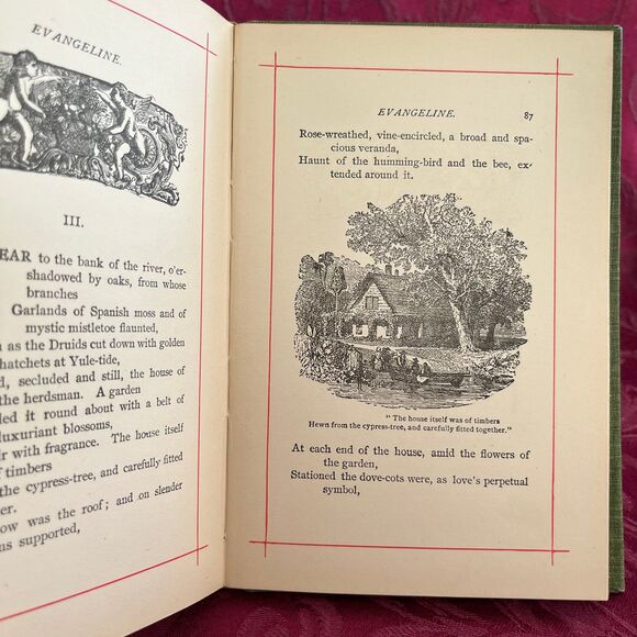 Ca 1890s Vintage Book: Evangeline and Other Poems by Henry W. Longfellow - Picture 7 of 12